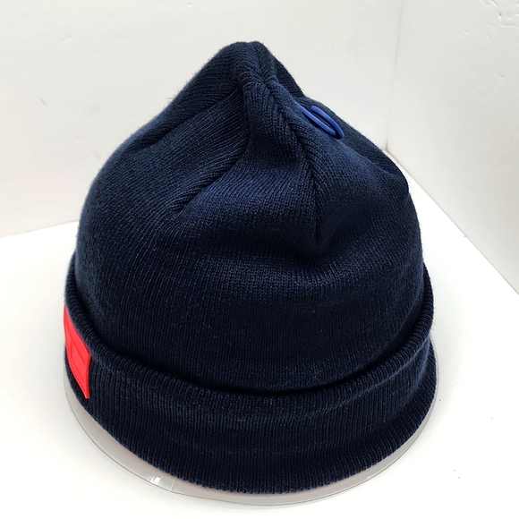 TOMMY HILFIGER HAT BEANIE , NAVY, UNISEX - Picture 2 of 10